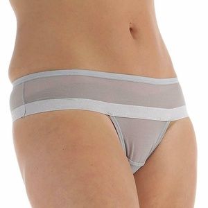 NWT DKNY Pack-2 543174 Litewear Mesh Thong Grey S